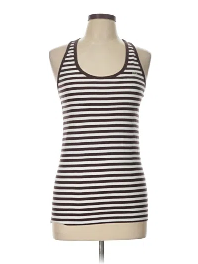 Pre-owned Lacoste Tank Top Brown Halter Neckline Tops