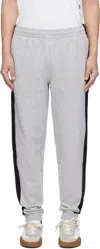 Lacoste Tapered Fit Colorblock Sweatpants In Gray