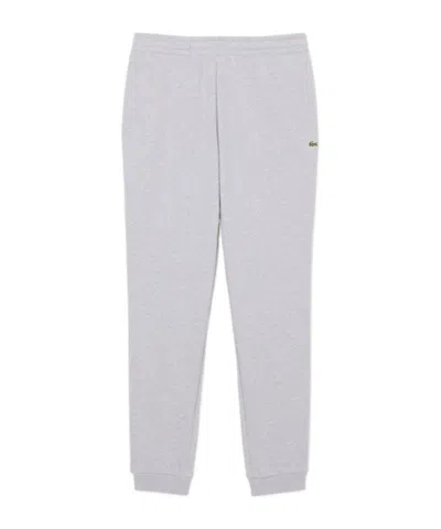 Lacoste Tapered Fit Fleece Sweatpants In White