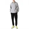 Lacoste Tapered Fit Fleece Trackpants In Black In Gray