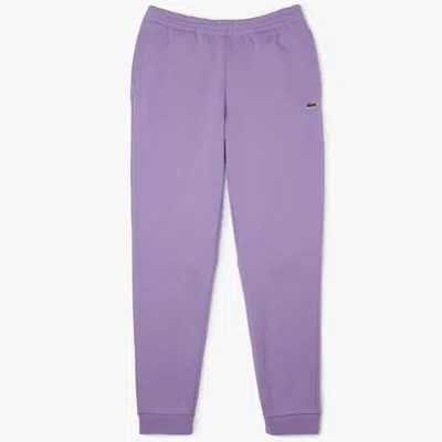 Lacoste Tapered Fit Fleece Trackpants In Purple