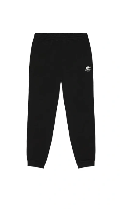 Lacoste Tapered Fit Sweatpants In Black