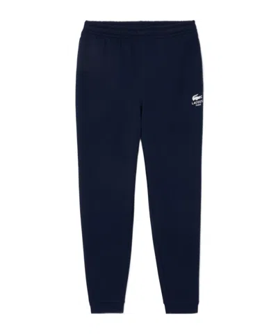 Lacoste Tapered Leg Sweatpants In Black