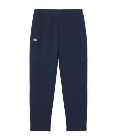Lacoste Tapered Leg Sweatpants In Navy Blue