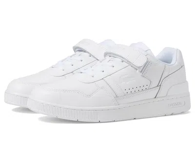 Lacoste T-clip Velcro Leather Sneakers In White