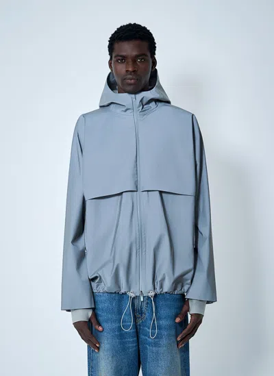 Lacoste Technical Hooded Jacket In Blue