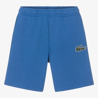 Lacoste Teen Boys Blue Cotton Jersey Shorts