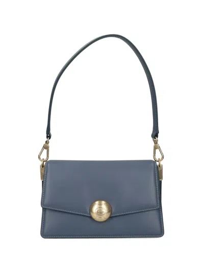 Lacoste Tennis Bliss Leather Shoulder Bag In Gray