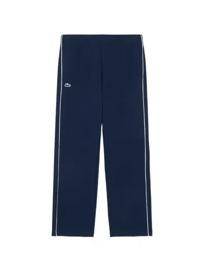 Lacoste Tennis Heritage Piped-trim Track Pants In Blue