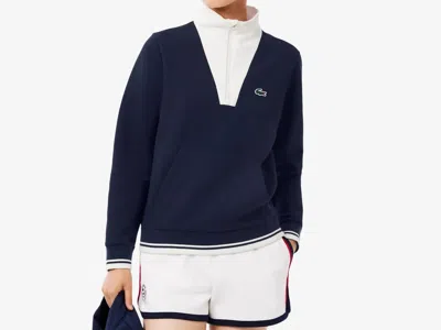 Lacoste Tennis Heritage Uv Protect Sweatshirt In Navy In Blue
