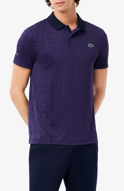 Lacoste Tennis Performance Slim Fit Polo In Purple