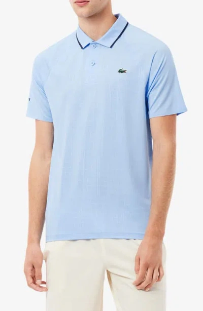 Lacoste Tennis Performance Slim Fit Polo In Blue