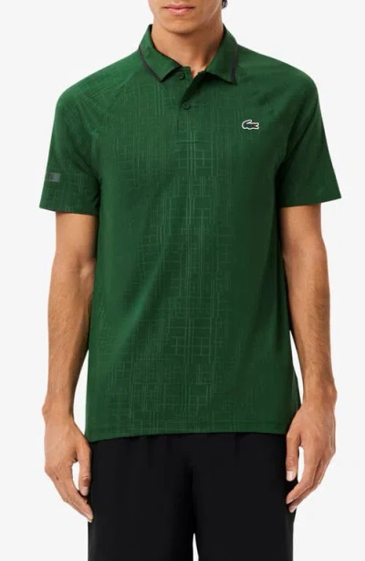Lacoste Tennis Performance Slim Fit Polo In Green