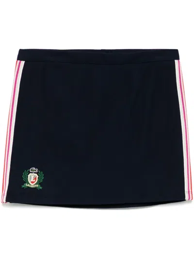 Lacoste Textured Piqué Skirt In Blue