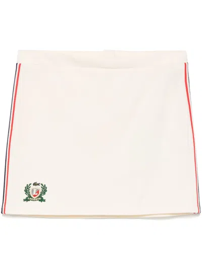 Lacoste Textured Piqué Skirt In Neutrals