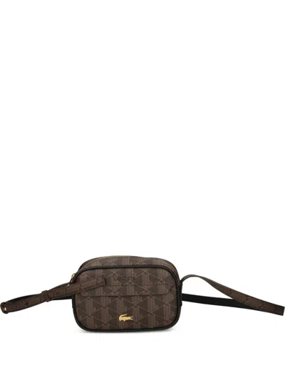 Lacoste The Blend Small Monogram Cross Body Bag In Pattern