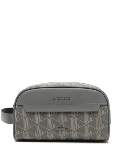 Lacoste The Blend Wash Bag In Grey
