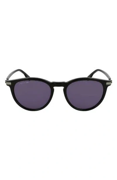 Lacoste The Line 51mm Round Sunglasses In Black