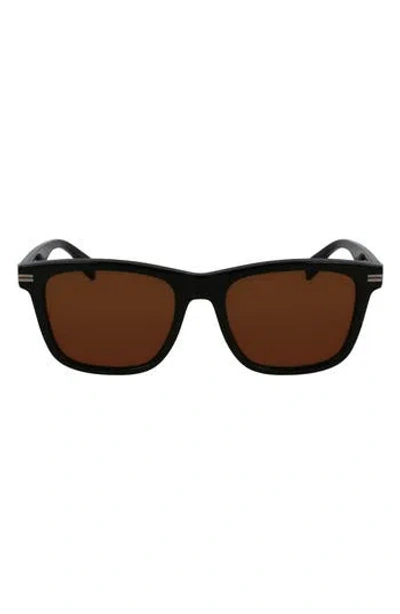 Lacoste The Line 54mm Rectangular Sunglasses In Brown