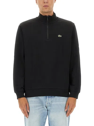 LACOSTE LACOSTE THREE-QUARTER ZIPPER SWEATSHIRT