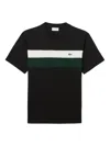 Lacoste Three-stripe T-shirt In Black