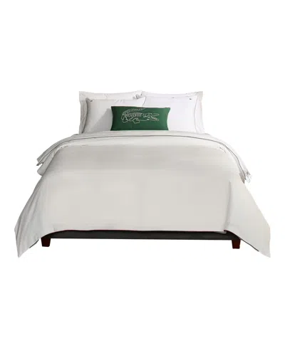 Lacoste Tiebreak Cotton 3-pc. Duvet Set, Full/queen In White