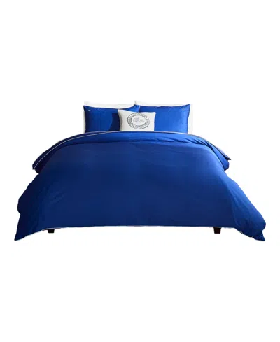 Lacoste Tiebreak Cotton 3-pc. Duvet Set, King In Blue