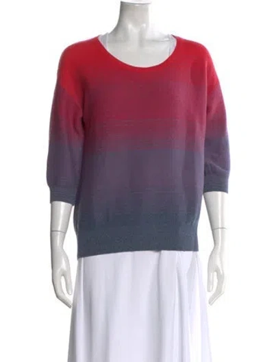 Pre-owned Lacoste Tie-dye Print Scoop Neck Sweater In Multi