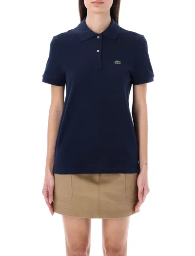 Lacoste Timeless Cotton Polo Shirt - Size 36 In Blue
