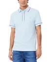 Lacoste Tipped Short Sleeve Polo Shirt In Blue