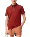 Lacoste Tipped Short Sleeve Polo Shirt In Red