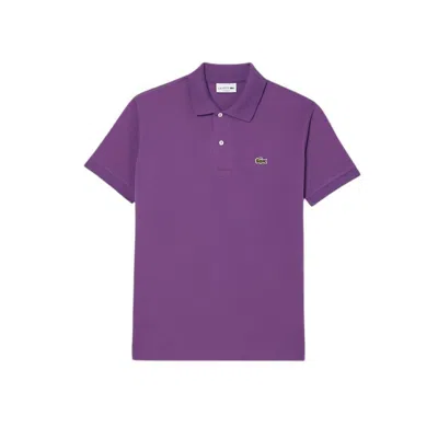 Lacoste Original L.12.12 Logo-patch Cotton Polo Shirt In Purple