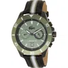 Lacoste Toronga Dual Time Leather & Textile Strap Chronograph Watch, 44mm In Green