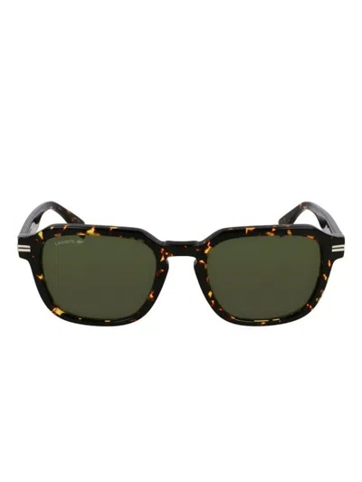 Lacoste Tortoiseshell Square-frame Sunglasses In Neutral