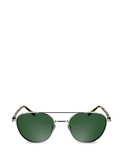 Lacoste Tortoiseshell-effect Sunglasses In Green