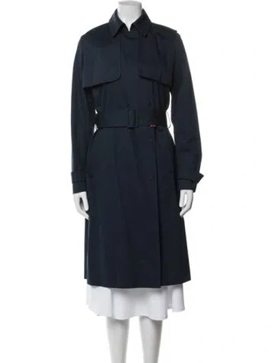 Pre-owned Lacoste Trench Coat In Blue