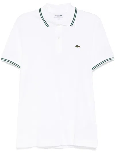 Lacoste Trim Accent L.12.12 Polo Shirt In White