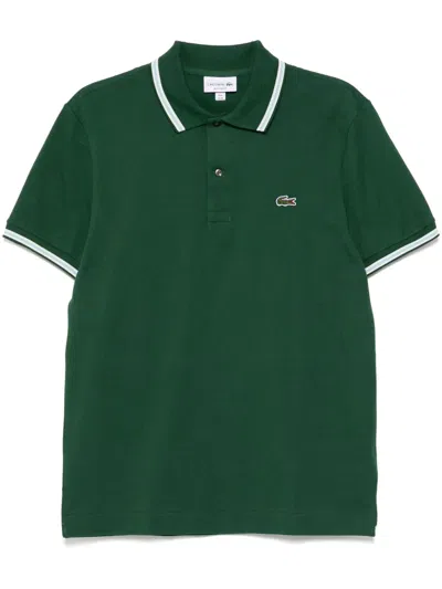 Lacoste Trim Accent Polo Shirt In Green