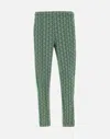 Lacoste Jacquard Knit Fabric Jogger Trousers In Green