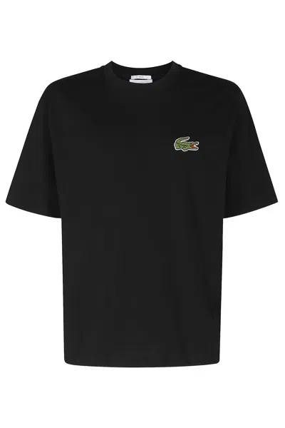 Lacoste Tshirt Big Logo In Black