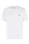 Lacoste White Cotton T-shirt In Bianco