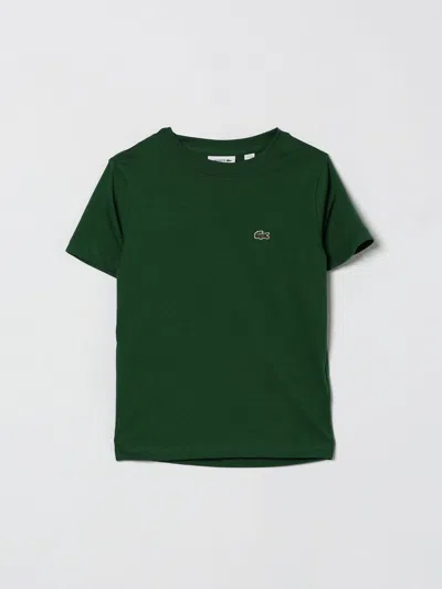 Lacoste Kids'  Tシャツ ボーイ カラー グリーン In Green