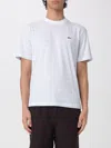 Lacoste Essentials Stripe Cotton T-shirt In White