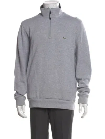 Pre-owned Lacoste Turtleneck Long Sleeve Pullover In Gray