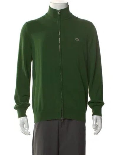 Pre-owned Lacoste Turtleneck Long Sleeve Sweatshirt In Green