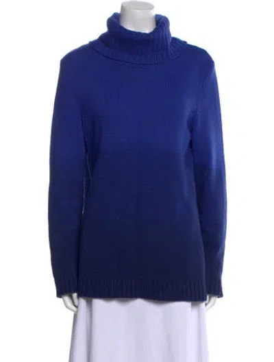 Pre-owned Lacoste Turtleneck Sweater In Blue