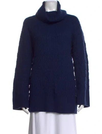 Pre-owned Lacoste Turtleneck Sweater In Blue