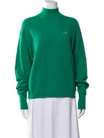 Pre-owned Lacoste Turtleneck Sweater In Green