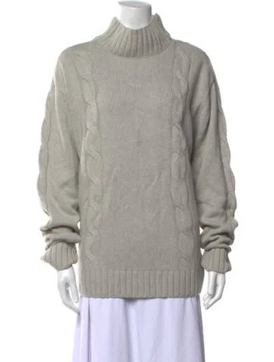Pre-owned Lacoste Turtleneck Sweater In Grey
