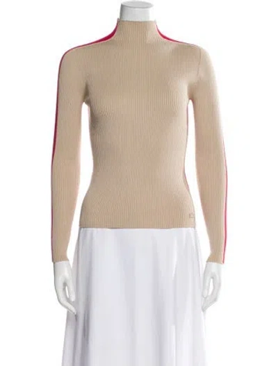 Pre-owned Lacoste Turtleneck Sweater In Neutral